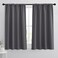 RYB HOME Grey Blackout Curtains for Kitchen Bedroom Bathroom Window