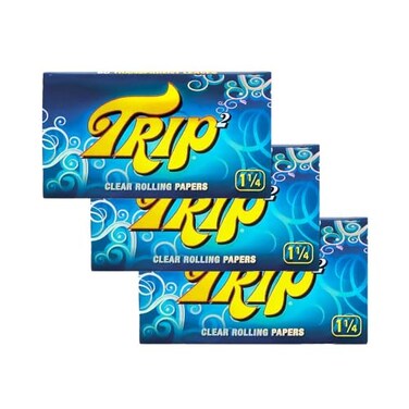 Trip 2 TRIP2 Clear Cellulose King Size Rolling Papers - 3 Packs!