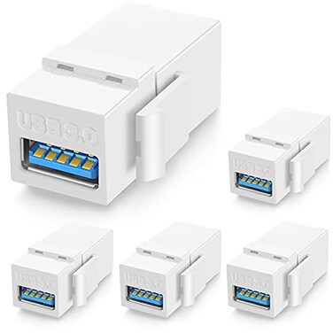 URWOOW USB 3.0 Keystone Jack Inserts ,5 Pack