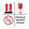 TUCO DEALS Fragile Do Not Stack Labels, 4 x 4 inch, 1200 Count