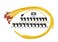 ACCEL 4041 Spark Plug Wire Set - 8mm - Yellow with Orange 90 Degree Boots