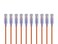 Monoprice SlimRun Cat6A Ethernet Patch Cable - Snagless RJ45 UTP Pure Bare Copper Wire 10G 30AWG 2ft Orange 10-Pack