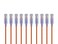 Monoprice SlimRun Cat6A Ethernet Patch Cable - Snagless RJ45 UTP Pure Bare Copper Wire 10G 30AWG 2ft Orange 10-Pack