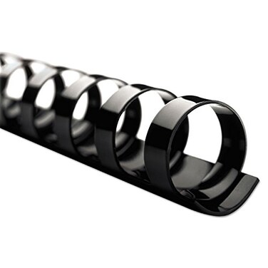 Swingline GBC CombBind Standard Spines, 3/8 inch Diameter, 60 Sheet Capacity, Black, 100/Box