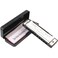 Eison Harmonica Diatonic Harmonica Key of C Standard 10 Hole 20 Tones with Case, Mini Harmonica for Beginners Starters Gift, Silver, 1 Pack