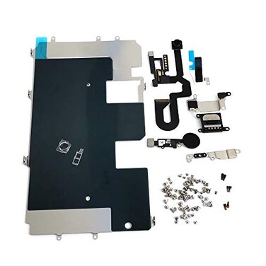 E-REPAIR Screen Assembly Metal Bracket Front Camera Flex Cable Small Parts Set Replacement for iPhone 8 Plus ,5.5 inch,Black