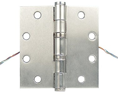 Securitron EH-40 Electrified Hinge, Stainless, 6 Wire, 4.5" x 4