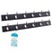 BIRDROCK HOME Oval Hook Coat and Hat Rack6 Hooks2 PackWall MountBlack FinishSatin Nickel Hooks
