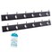 BIRDROCK HOME Oval Hook Coat and Hat Rack6 Hooks2 PackWall MountBlack FinishSatin Nickel Hooks