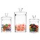 MyGift Glass Storage Jars with Lids, KitchenBath Storage, Set of 3
