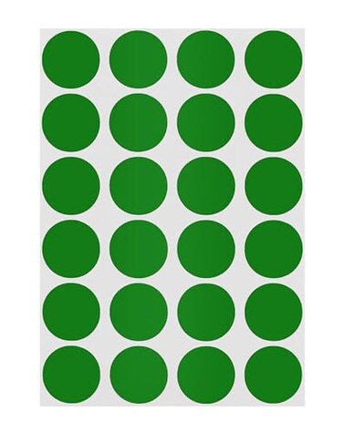 ChromaLabel Green Dot Stickers, 3/4 Inch, 1008/Pack