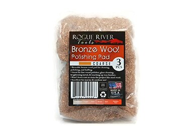 Rogue River Tools Bronze Wool Pads ,3pc- Coarse