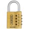 ABUS Combination Lock 165/40 - Brass Padlock - with Individually Adjustable Combination Code - Suitcase/Locker - ABUS Security Level 4