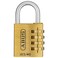 ABUS Combination Lock 165/40 - Brass Padlock - with Individually Adjustable Combination Code - Suitcase/Locker - ABUS Security Level 4