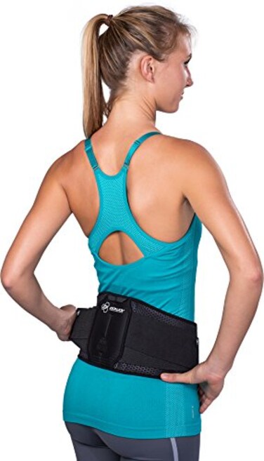 DonJoy Performance Bionic Back Wrap Lower Back Pain, StrainsStiffness - Optimal Lumbar Stabilization for Athletes and Active Users, Large
