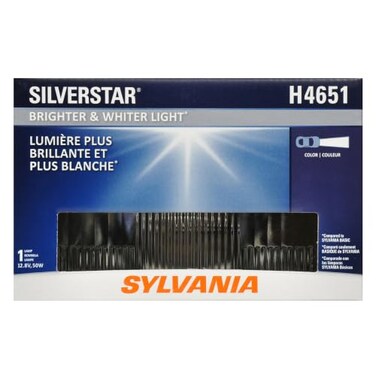 SYLVANIA - H4651 SilverStar Sealed Beam Headlight - High Performance Halogen Headlight Replacement ,100x165, BrighterWhiter Light for Added Clarity Down Road and Sideroad, ,Contains 1 Bulb