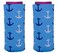 Coolie Junction Anchor Pattern Slim Can Coolie ,2 Pack