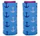 Coolie Junction Anchor Pattern Slim Can Coolie ,2 Pack