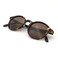 JS Hali Polarized Round Sunglasses, Tortoise Frame/Brown Lens