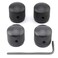 Musiclily Basic Coarse 18 Splines Knurled Dome Control Knobs Black 4Pcs