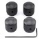 Musiclily Basic Coarse 18 Splines Knurled Dome Control Knobs Black 4Pcs