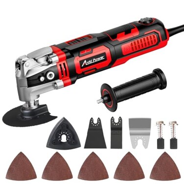 AVID POWER Oscillating Tool, 3.5-Amp Oscillating Multi Tool with 4.5&deg; Oscillation Angle, 6 Variable Speeds and 11 pcs Saw Accessories, Auxiliary Handle