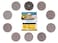Mirka Abranet 6 Inch Assortment Mesh Sanding Discs, Hook and Loop, 10 Pack