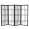 Red Lantern 4 ft. Short Eudes Shoji Screen - Black - 4 Panels