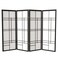 Red Lantern 4 ft. Short Eudes Shoji Screen - Black - 4 Panels