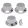 JIUWU 3 Pcs Chrome Guitar Volume Tone Control Knobs