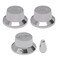 JIUWU 3 Pcs Chrome Guitar Volume Tone Control Knobs