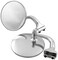 Allstar Performance ALL76401 Mirror, Peep, Side View, Round, 4 in Diameter, Stainless, Chrome, Pair