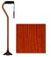 Nova Joy Designer Offset Quad Cane for Seniors - Unisex Adjustable Lightweight Walking Aid with Foam Handle, Wrist Strap and Anti-Rattle Lock - Essential Mobility Support - Walnut Grain
