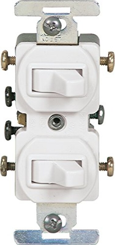 Eaton 276W 15 Amp Commercial Grade Toggle Duplex Switch, White