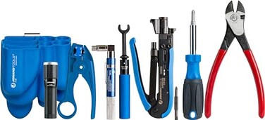 Jonard Tools TK-82 COAX Tool Kit - 8 Piece COAX Cable Network Tool Kit Featuring Coaxial Cable Stripper RG59 / RG6 / RG7 / RG11, CATV Tools and Compression Tool for Long F Connector