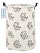 LANGYASHAN Round Laundry Basket Collapsible Storage Hamper Organizer Lion