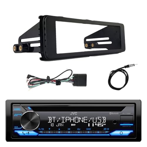 إن روك مارين Enrockmarine Single Din Am Fm Radio Bluetooth Cd Player Receiver With Harley Davidson Kit bluetooth