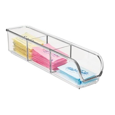 iDesign Plastic Packet and Tea Bag Organizer, Clear