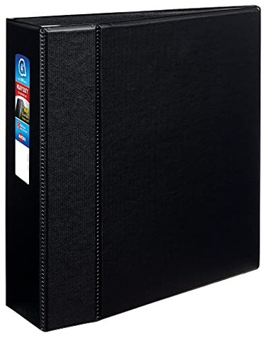 AveryHeavy-Duty 3 Ring Binder, 4" EZDRings, 1 Black Binder