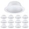 TORCHSTAR 12-Pack 6 Inch Recessed Light Trim, Step Baffle, White