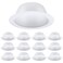 TORCHSTAR 12-Pack 6 Inch Recessed Light Trim, Step Baffle, White