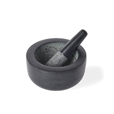 Fox Run Mortar and Pestle, Granite, Black