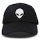DALIX Alien Head Baseball Cap Mens and Womens Hat in Black and White