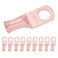 SELTERM 10pcs 8 AWG, 1/4" Stud Heavy Duty Bare Copper Battery Cable Lugs