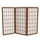 Red Lantern 3 ft. Short Window Pane Shoji Screen - Walnut - 3 Panels