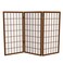 Red Lantern 3 ft. Short Window Pane Shoji Screen - Walnut - 3 Panels