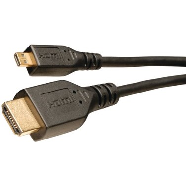 Eaton Tripp Lite HDMI to Micro HDMI Cable with Ethernet, Digital Video with Audio Adapter ,M/M6-ft. ,P570-006-MICRO,Black