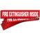 iSYFIX Fire Extinguisher Inside Sticker Sign, 9x1.7 Inch, Red, 5 Pack