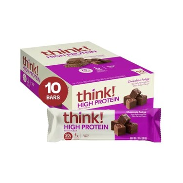 thinkThin think! High Protein Bar, Chocolate Fudge, 10 Count
