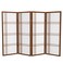 Red Lantern 4 ft. Short Double Cross Shoji Screen - Walnut - 4 Panels
